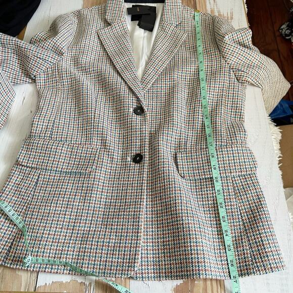 MAJE Tailored Check-Print Houndstooth Blazer Size FR 42 US 10 - Picture 10 of 14